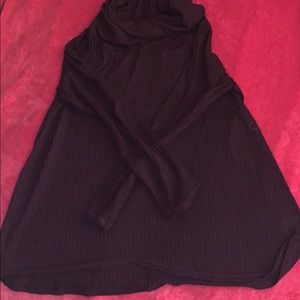 An dark purple turtleneck